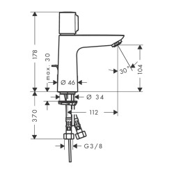 HansGrohe Talis Select E Lavabo Bataryası 110 Kumandalı - 71750000 - 2