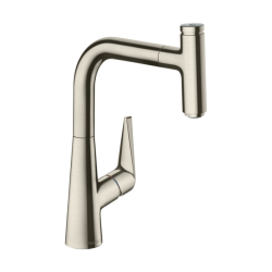 HansGrohe Talis Select M51 Tek Kollu Eviye Bataryası 220, Çekilebilir Gaga, 1Jet, Sbox - 73852800 - 1