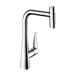 HansGrohe Talis Select M51 Tek Kollu Eviye Bataryası 300, Çekilebilir El Duşu, 2Jet, Sbox - 73867000 - 1