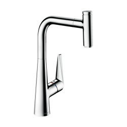 HansGrohe Talis Select M51 Tek Kollu Eviye Bataryası 300, Eco, Çekilebilir Gaga, 1Jet - 72826000 - 1