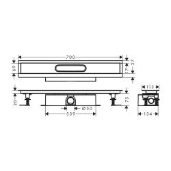 HansGrohe Ubox Universal Komple Set Standart Kurulum - 700 Duş Kanalı İçin - 56023180 - 2