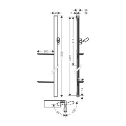 HansGrohe Unica Duş Barı E 150 Cm, Duş Hortumu İle - 27645000 - 2