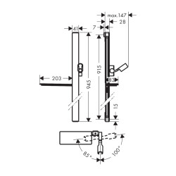 HansGrohe Unica Duş Barı E 90 Cm, Duş Hortumu İle - 27640400 - 2