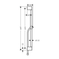 HansGrohe Unica Duş Barı Pulsify S 65 Cm Ve 160 Cm Isiflex Duş Hortumu İle - 24400000 - 2