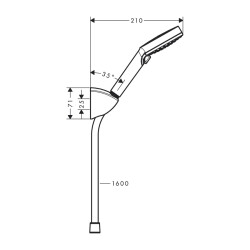 HansGrohe Vernis Blend Duş Askı Seti Vario Ecosmart, 160 Cm Duş Hortumu İle - 26278000 - 2