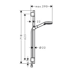 HansGrohe Vernis Blend Duş Seti Vario Ecosmart Duş Barı S Puro 65 Cm İle - 26423670 - 2