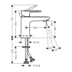 HansGrohe Vernis Blend Tek Kollu Lavabo Bataryası 100 Kumandasız - 71580000 - 2