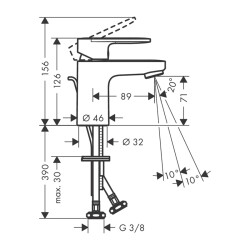 HansGrohe Vernis Blend Tek Kollu Lavabo Bataryası 70 Kumandalı, Proje Paketi (6'Lı) - 71587000 - 2