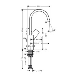 HansGrohe Vivenis Tek Kollu Lavabo Bataryası 210, Kumandalı - 75030700 - 2