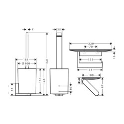 HansGrohe Wallstoris Tuvalet Paketi - 27969670 - 2