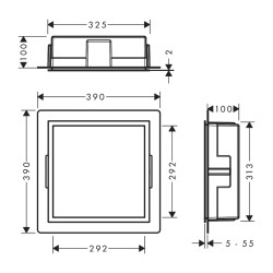 HansGrohe Xtrastoris Individual Duvar Nişi Satin Beyaz Tasarım Çerçeveli 300/300/100 - 56099990 - 2