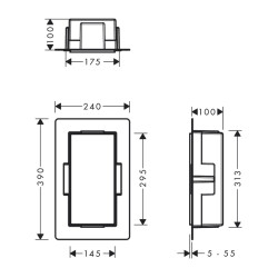 HansGrohe Xtrastoris Minimalistic Duvar Nişi Açık Çerçeveli 300/150/100 - 56070670 - 2