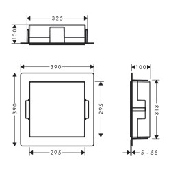 HansGrohe Xtrastoris Minimalistic Duvar Nişi Açık Çerçeveli 300/300/100 - 56073700 - 2