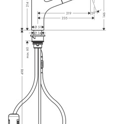 HansGrohe Zesis M33 Tek Kollu Eviye Bataryası, 150, Çekilebilir El Duşu, 2Jet - 74800000 - 2