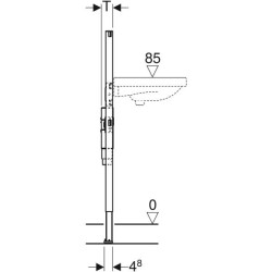 Lavabo için Geberit Duofix elemanı, 112 cm, tezgah üstü batarya, gömme sifonlu - 4