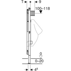 Pisuvar için Geberit Duofix elemanı, 112–130 cm, üniversal - 4