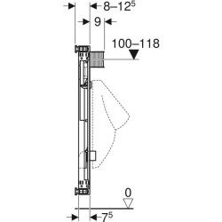 Pisuvar için Geberit Kombifix elemanı, 109–127 cm, üniversal - 4