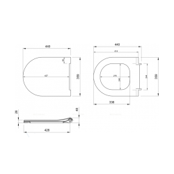 V-Tondo Rimless Asma Klozet - Mat Beton Set (Kapak Dahil ) - 4