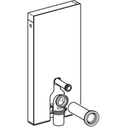 Yere oturan klozet için Geberit Monolith sıhhi modülü, 101 cm, cam ön kaplama: beyaz cam, alüminyum - 2